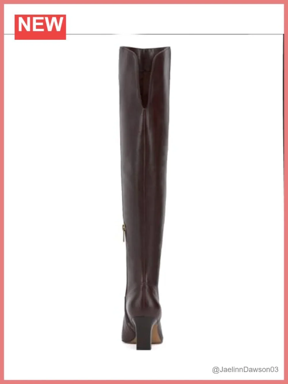 Vince Camuto Shalie2 Over-The-Knee Leather Boots Pointed Toe Stacked Heel Wide